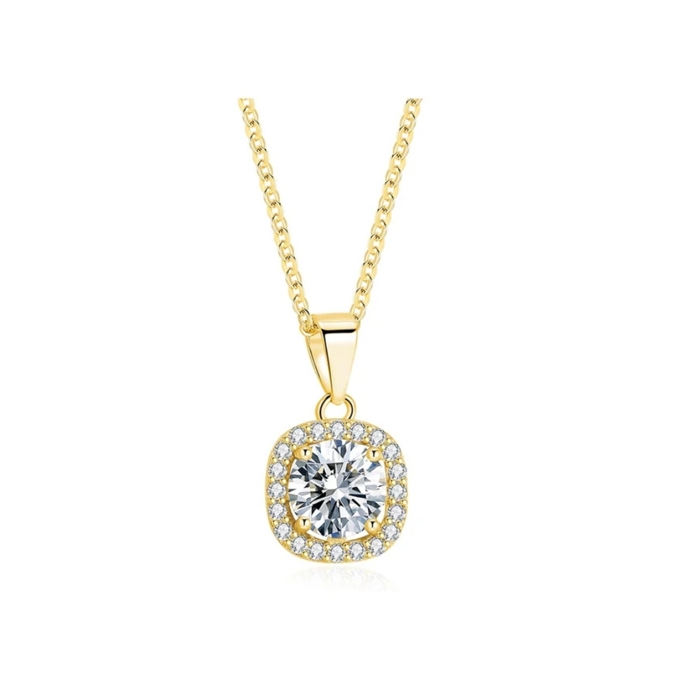 NEW Nic & Syd Swarovski Gold and Silver Pendant  Swarovski Crystal Necklace